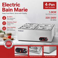 Haute qualité électrique 4 Pots chocolat fondre Machine Buffet soupe chauffe-aliments bureau Portable Bain Marie