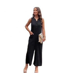 Combinaison musulmane pour femmes, pantalon long modeste à simple boutonnage - Product Image 5