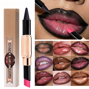 Lápiz Labial Vegano de Alta Calidad y Delineador de Labios con Acabado Brillante, Doble Punta, Color Mate, Hidratante para Maquillaje Diario - Product Image 1