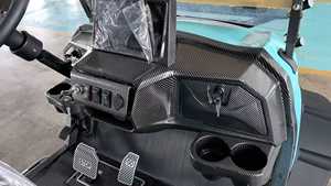 White and Black Electric Off-Road Golf Cart 5-6 Seats 72V 30-50Km/h 90km <b>Range</b> Sightseeing Cart - Product Image 5