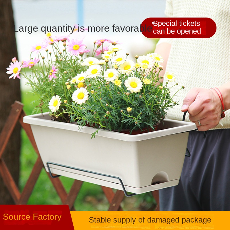 Rectangular Vegetable Planter Classic Plastic Hanger for Balcony Household  Garden Plastic Flower Pot Style Classic Style| Alibaba.com
