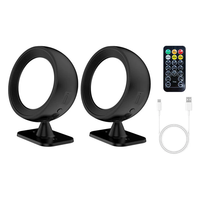 Appliques murales magnétiques adhésives rechargeables RVB LED amovibles Éclairage 15 couleurs Rotation à 360 ° tactile avec télécommande