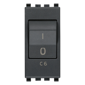 มิเนียเจอร์เซอร์กิตเบรกเกอร์ 1P+N C6 120-230V สวิตช์สีเทา - Product Image 1