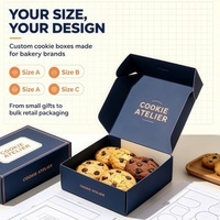 Boîte d'emballage pour biscuits sur mesure, en papier alimentaire, pour boulangerie, biscuits, emballage cadeau