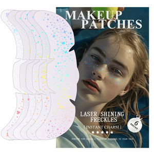 Autocollants de maquillage pour le visage en silicone à la mode, imperméables, en gel, design personnalisé étoile scintillante pour la décoration du visage - Product Image 4