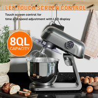 Cuisine 3 en 1 6.5L professionnel mélangeur numérique électrique gâteau planétaire mélangeur sur socle pour la cuisson