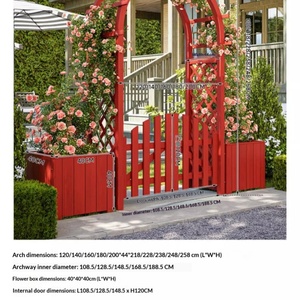Arco de Madera para Jardín, Resistente a la Corrosión, Soporte para Plantas Trepadoras, para Rosas, Vid y Uvas - Product Image 6