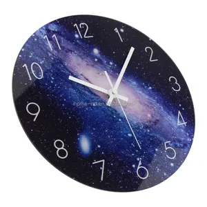 Big Minimalist Universe Starry Sky Clock Quartz Analog Children Gift Clock Wall Fancy Art Creative Acrylic Decorative Wall Clock
