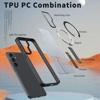 Étui pour Samsung Galaxy S24 Ultra avec béquille, étui magnétique pour Samsung Galaxy S24 Plus S25 Ultra, étui de protection antichoc