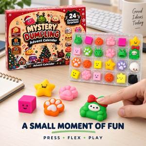 Soft Plastic Birthday Advent Calendar Dumpling Squishy Blind <b>Box</b> Flexible Squeeze Non-Toxic Sensory <b>Fidget</b> Stress Relief Toy <b>Set</b> - Product Image 2
