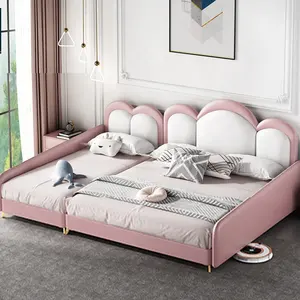 Ensemble de chambre à coucher moderne, grand espace pour bébé et Parents, Tatami rose, lit de princesse pour enfants