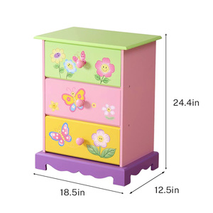 Conception populaire et Qualité des Enfants En Bois Fée <span class=keywords><strong>3</strong></span> <span class=keywords><strong>tiroirs</strong></span> armoire enfants meubles Tiroir Armoire - Product Image 3