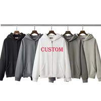 Hoodie katun desain kustom sampel gratis, atasan pendek polos hitam model dropped shoulder untuk pria, grosir