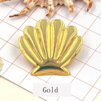 Patch Appliqué 3D Rembourré en Cuir PU Découpé au Laser, Motif Coquillage et Étoile Brillant Scintillant à Coudre, Idéal pour la Décoration de Chapeaux - Vente en Gros