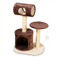 Arbre à chat en velours doux de qualité supérieure avec poteaux à gratter en sisal, structure d'escalade multi-niveaux en peluche pour appartement et salon