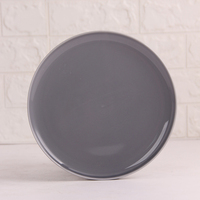 Assiette de Présentation Moderne en Porcelaine Écologique à Motif Végétal Bleu Mat pour Fêtes – Ensemble de Vaisselle