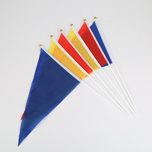 Triangle <b>Flags</b> Polyester Acrylic Pole Multi Color Customization Kindergarten Use - Product Image 1