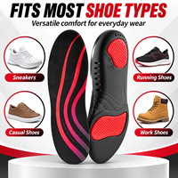 Semelles orthopédiques à soutien de la voûte plantaire pour hommes et femmes, inserts de chaussures en gel absorbant les chocs pour fasciite plantaire, douleurs au talon et pieds plats