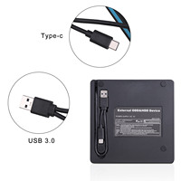 Unidad óptica externa de grabadora de CD DVD +/-RW portátil USB 3,0 y tipo C para computadora portátil, PC, escritorio, MacBook,iMac Unidad de DVD externa
