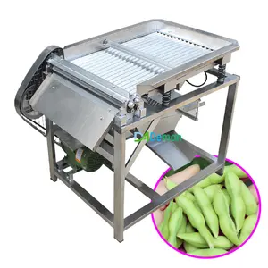 factory green soy bean broad bean pea sheller Green Pigeon bean Pea huller Fresh soybeans pod shell remover