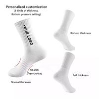 Chaussettes en coton premium personnalisées avec logo imprimé numériquement pour l'automne, unisexes, hommes, femmes, équipe