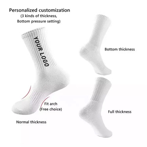 Chaussettes en coton premium, unies, personnalisables, idéales pour la broderie, l'impression de logo, unisexes, hommes, femmes, équipe - Product Image 3
