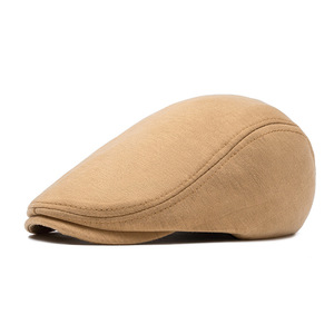 Gorra plana de pana a cuadros escoceses cortavientos al por mayor, estilo boina o gorra de periódico. - Product Image 4