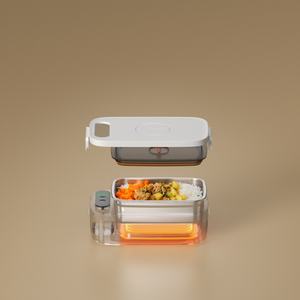 2025 Customized Portable 1L Electric Lunch Box <b>Rechargeable</b> <b>USB</b> <b>Battery</b> Wireless Heating Temperature Adjustment for Car Camping - Product Image 6