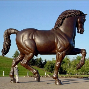 Sculptures de cheval et cube en bronze, artisanat fait à la main de taille bronze, pour décoration extérieure - Product Image 5