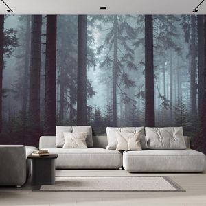 Custom On-Demand Foggy Pine Forest Peel Stick Wallpaper Floral extraíble Mural de pared para cocina dormitorio decoración del hogar sin impuestos - Product Image 4