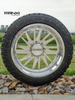 Jantes forgées à profil profond de 22, 24 et 26 pouces, jantes en aluminium poli, motif de fixation 6x139.7 8x165.1 pour GMC Sierra Ford F250 Truck