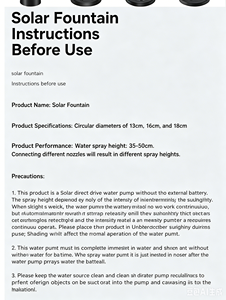 Pompe de circulation <span class=keywords><strong>solaire</strong></span> commerciale de 16 pouces au design rustique pour l'oxygénation des bassins de poissons extérieurs et l'aménagement paysager - Product Image 5