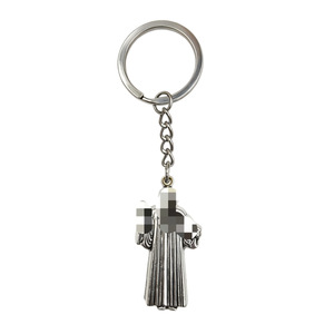 Retro Metal 3D Portrait <b>Keychain</b> Zinc Alloy Silver Portable Pendant European American Style <b>Personalized</b> Jewelry - Product Image 5