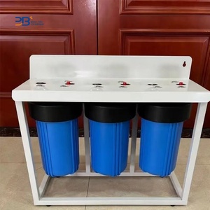 Ba giai đoạn lớn/lớn màu xanh 10 ''* 4.5'' Hệ thống lọc nước hệ thống lọc nước với đồng hồ đo áp suất và khung - Product Image 6