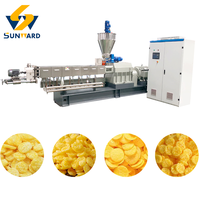 Machine à fabriquer des céréales pour le petit-déjeuner, des snacks de maïs soufflé, des granulés, des flocons de maïs, extrudeuse, capacité de production de 100 à 500 kg/h