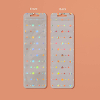 Pochette en Mylar imprimée brillante à fermeture éclair trois côtés, sacs refermables anti-odeur avec fenêtre transparente pour le rangement de bijoux et boucles d'oreilles