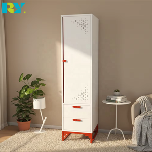 <span class=keywords><strong>Armoire</strong></span> <span class=keywords><strong>en</strong></span> acier très vendue pour usage domestique, <span class=keywords><strong>armoire</strong></span> moderne <span class=keywords><strong>en</strong></span> métal blanc avec accents rouges, idéale pour les appartements ou les espaces compacts - Product Image 1