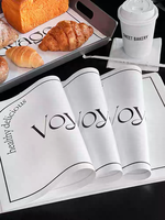 Feuilles de papier sulfurisé personnalisées imprimées quadricolore en offset, en pâte recyclée, pour l'emballage alimentaire du pain, des gâteaux, des pâtisseries et des snacks