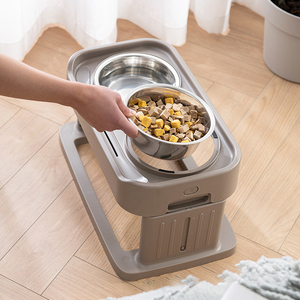 Alta qualidade Removable Pet cão gato elevado tigelas PP + aço inoxidável dog food tigela de água Dobrável Atacado Custom dog bowl - Product Image 3