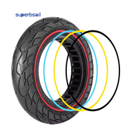Neumático Sólido de Goma Rojo 10x2.125 para Patinete Eléctrico Xiaomi M365/PRO/PRO2/1S/Kukirin M4/M4 Pro/Kukirin G2 Max, Entrega Rápida desde Almacén en la UE