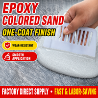 Revêtement de sol époxy auto-nivelant effet marbre moderne, finition sable coloré, état liquide, pour maison, bureau, usine, garage