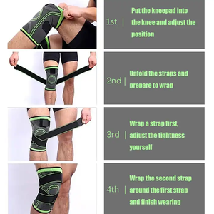 Genouillères de compression réglables pour vélo, avec bandage élastique haute élasticité, pour hommes et femmes - Product Image 4