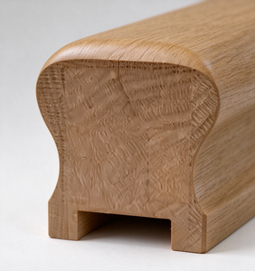 Solid Oak Wall Mounted Handrail For Staircase Modern <b>Wooden</b> Balustrade Railing 32mm Groove Indoor Villa Hotel Project Custom - Product Image 6