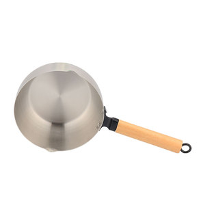 Nồi Yukihira Truyền Thống Nhật Bản Nồi Nồi Sữa Bằng Thép Không Gỉ Nồi Có Tay Cầm Bằng Gỗ - Product Image 2