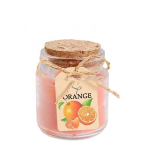 Bougie en mélamine parfumée à la vanille dans un pot en plastique avec couvercle en liège, porte-bougie rond pour la décoration de la maison, qualité alimentaire - Product Image 2