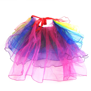 Falda de Tul Multicapa con Cola de Golondrina para el Día del Orgullo Lésbico, Falda Tutú Arcoíris, Falda Mini Burbuja con Volantes, Vestido Arcoíris para Adultos - Product Image 4