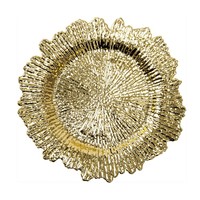 Assiettes de présentation en plastique réutilisables de 13 pouces, argent et or, pour mariage, événement, fête, décoration de table, vente en gros