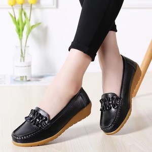 Zapatos de lactancia blancos de cuero genuino personalizados mocasines planos tamaño grande 35-42 zapatos náuticos - Product Image 4