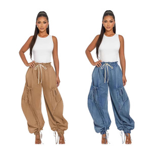 <span class=keywords><strong>Jeans</strong></span> dritti Casual a <span class=keywords><strong>vita</strong></span> alta da <span class=keywords><strong>donna</strong></span> <span class=keywords><strong>con</strong></span> cintura elastica e coulisse <span class=keywords><strong>con</strong></span> fiocco dimagrante <span class=keywords><strong>con</strong></span> tasca ampia <span class=keywords><strong>in</strong></span> Denim - Product Image 1