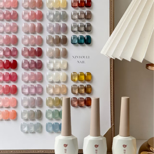 Kit de 100 Colores de Esmaltes de Uñas en Gel Transparente Neutro de 12 ml, Esmalte de Gel de Alta Calidad Estilo Coreano, Juego de Esmaltes de Gel Rosa Nude Francés - Product Image 3